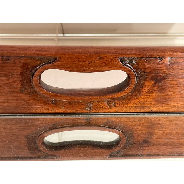 Wood Marked Butler Tray on Stand in Mahogany -- 19th Century For Sale - Image 7 of 11