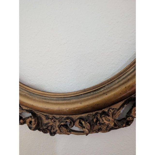 Wood Late 19th Century Victorian Style Oval Wooden Frame For Sale - Image 7 of 10