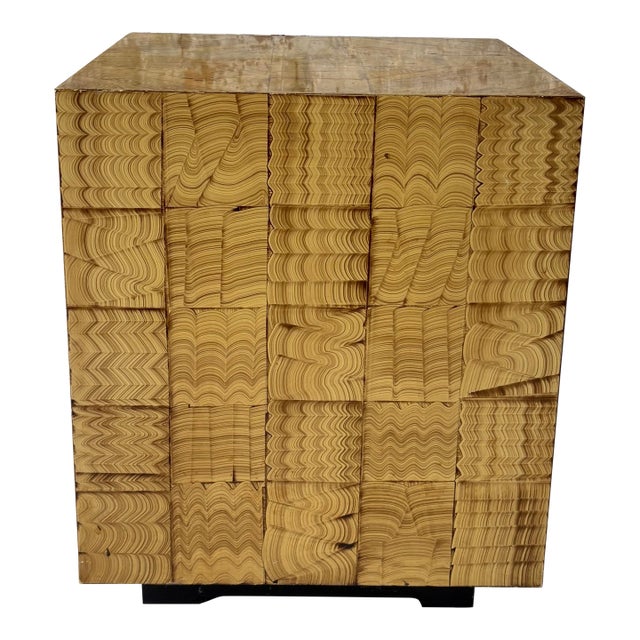 1970s Painted Patchwork Side Table For Sale