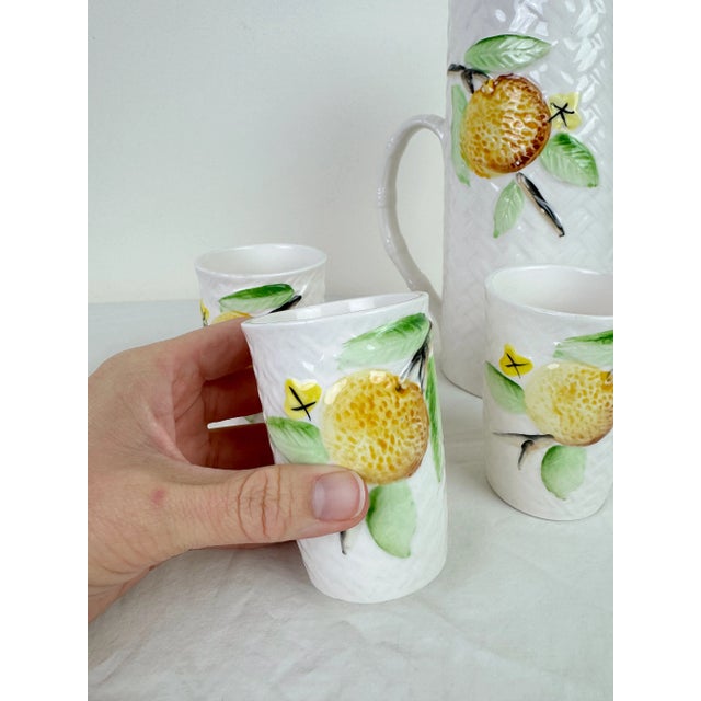 1960s Vintage Our Own Import Ceramic Pitcher and Cups Set- 5 Pieces For Sale - Image 12 of 12