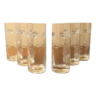 Murano Glass Cocktail Glasses attributed to Toni Zuccheri for VeArt, 1970s, Set of 6 For Sale