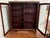 Large Victorian Double Door Bookcase crafted from quartersawn oak, featuring carved columns, claw feet and original glazed...
