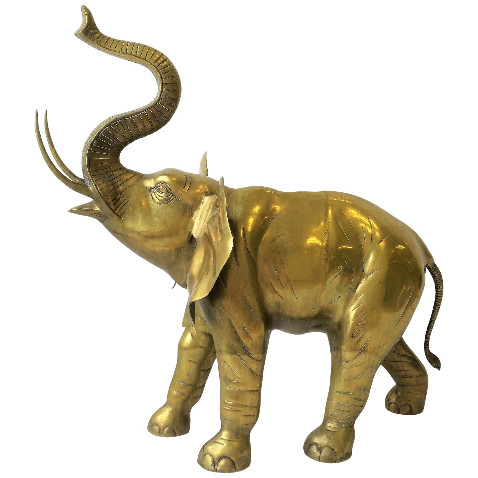 Large Brass Elephant, Circa 1970s Chairish