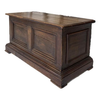 Early 20th Century Vintage Wood Panel Trunk / Blanket Chest For Sale