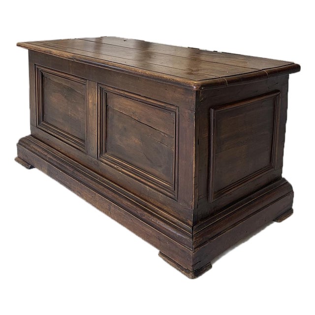 Early 20th Century Vintage Wood Panel Trunk / Blanket Chest For Sale