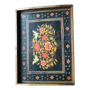 1980s Vintage Italian Wooden Serving Tray