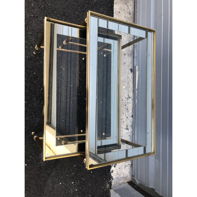 Hollywood Regency Brass Nesting Tables - 2 Pieces For Sale In Miami - Image 6 of 8