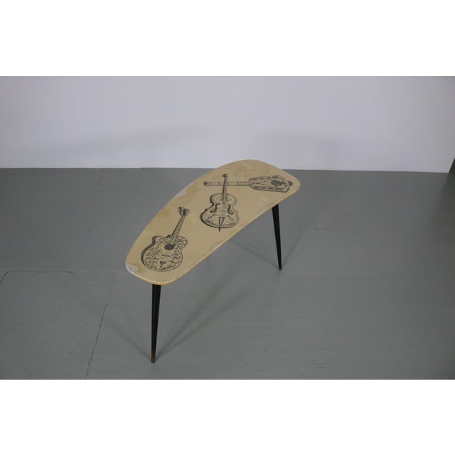 Authentic Italian Side Table with Charming Guitar Motif, 1950s For Sale - Image 17 of 18