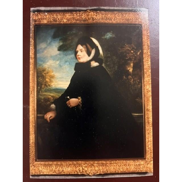 Mid 19th Century Mid 19th Century William Henry Haines Oil Painting - "Lady in a Black Coat" For Sale - Image 5 of 6