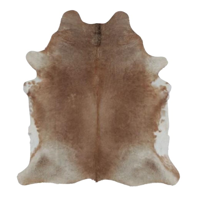 Rug & Kilim’s Large Cowhide Rug in Warm Beige and Brown Tones For Sale