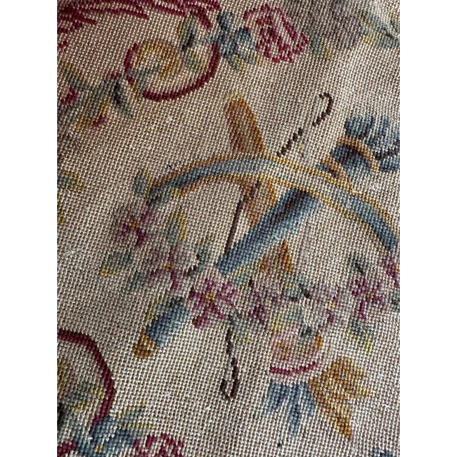 French Needlepoint Chair Cover Tapestry from Bobyrug, 1890s For Sale - Image 4 of 10