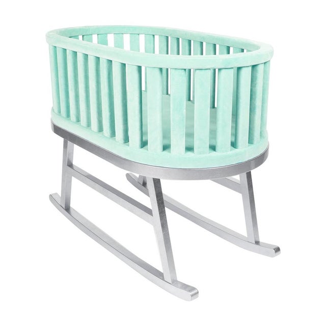 Mint Velvet Green Prince Santi Rocking Cradle by Royal Stranger For Sale - Image 18 of 18