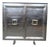 Mid 20th Century Silver Painted Cabinet w/ Marble For Sale