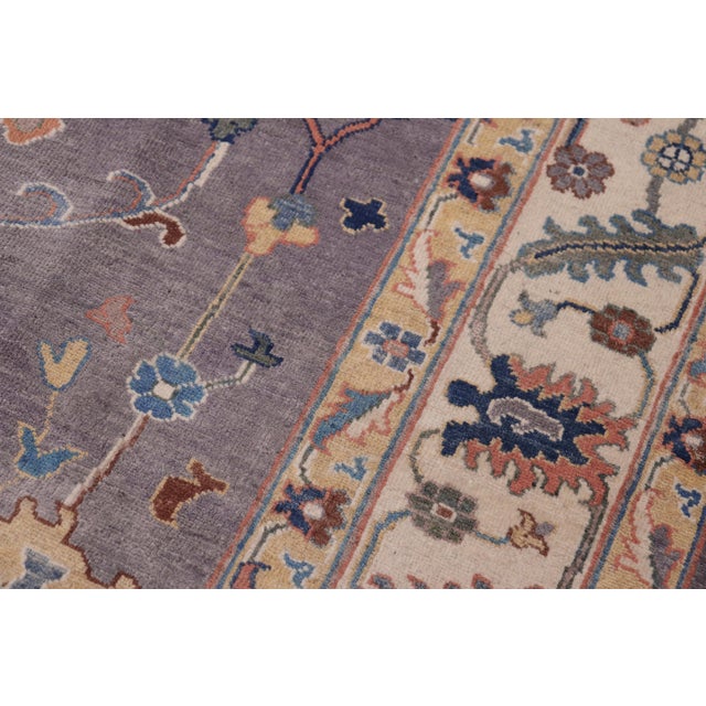 1990s Tribal Kazak Gray/Ivory Wool Rug - 8'1''x9'5'' For Sale - Image 5 of 10