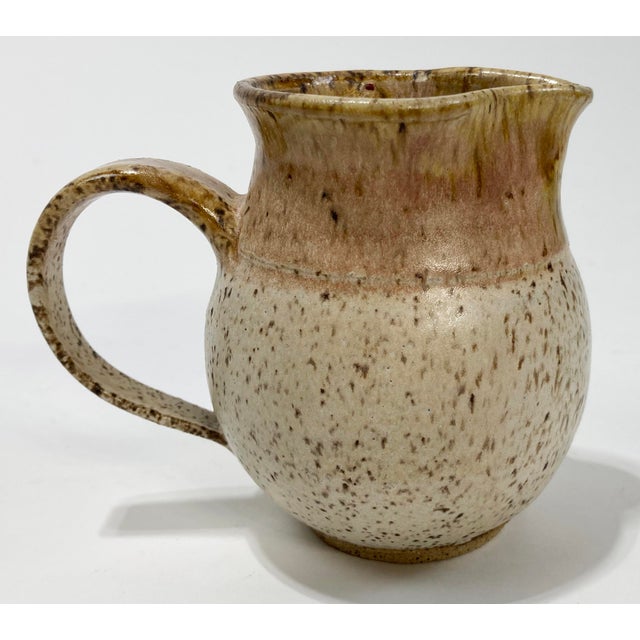 Boho Chic Vintage Studio Pottery Creamer and Sugar, a Pair For Sale - Image 3 of 12