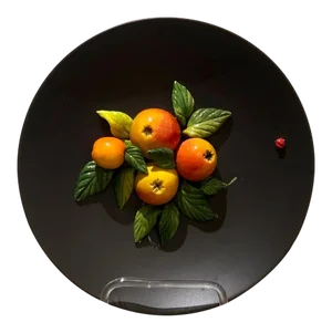 20th Century Country Trompe l'Oeil Plate With Apples