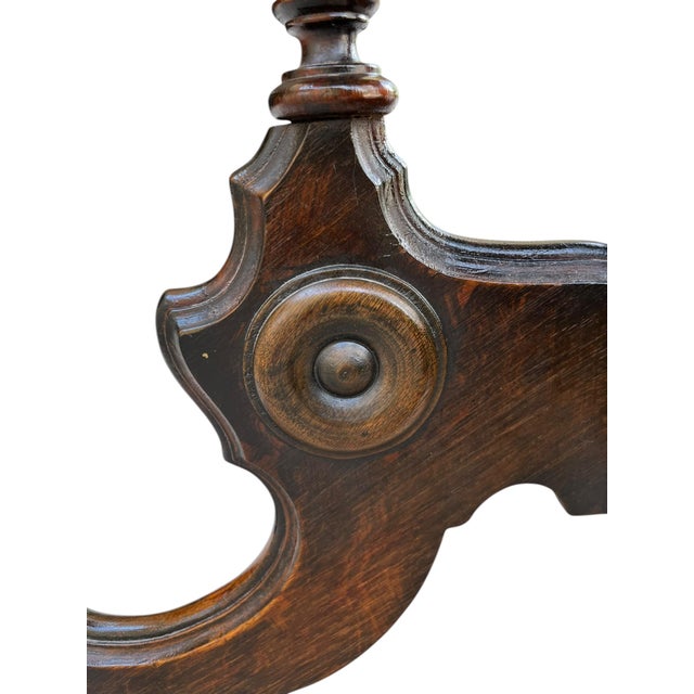 Antique Renaissance Revival Walnut Parlor TableWith White Marble Top For Sale - Image 10 of 18