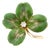 Antique Krementz & Co. 14k Four Leaf Clover, Old European Cut Diamond, Brooch For Sale