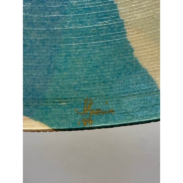 Off-white Mid-90s Corrugated Cardboard Bowl With Camo Design For Sale - Image 8 of 12