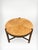 Round three legged drum table in the style of Wormley for Dunbar or Robsjohn-Gibbings for Widdicomb. This has been...