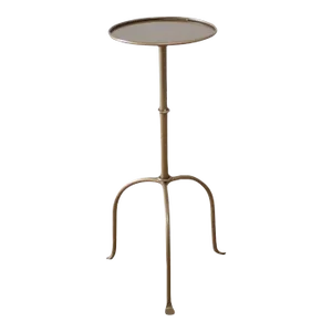Cannes Small Iron Drink Table in Brass Finish
