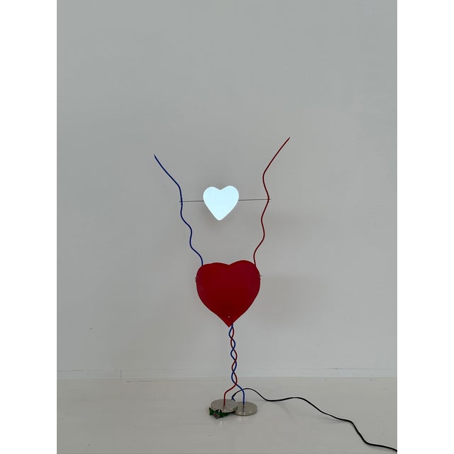 One from the Heart Table Lamp by Ingo Maurer, 1980s, in Flawless conditions. Designed 1980 to 1989 This piece has an...