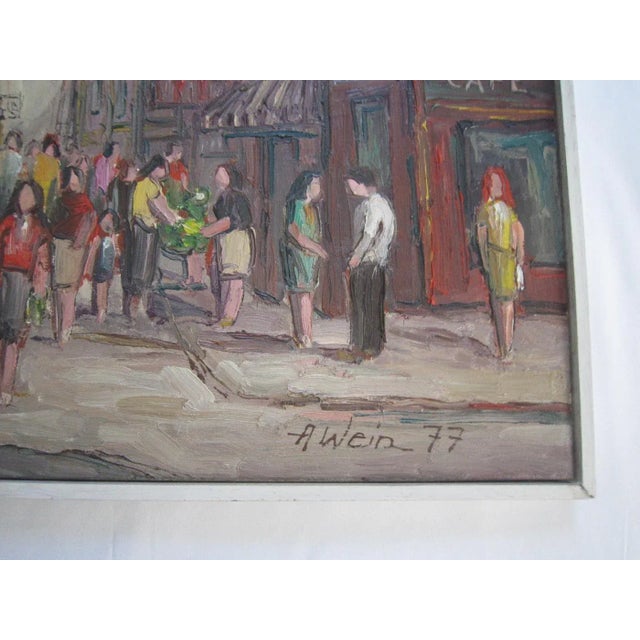 French French Cityscape Painting, Signed A. Wein 77 For Sale - Image 3 of 5