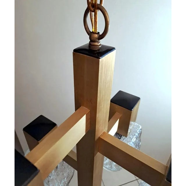 Space Age Chandelier in Aluminum and Half Crystal in the style of Sciolari Gaetano, 1964 For Sale - Image 10 of 13