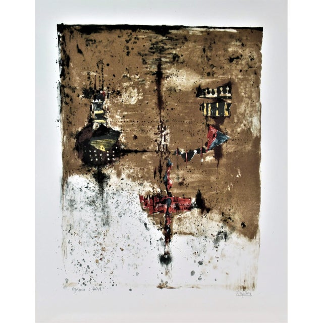 Printmaking Materials Johnny Friedlaender, Abstract Composition 9, Circa 1970 For Sale - Image 7 of 7