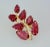 This is part of Chairish’s Fine Jewelry assortment. Rubellite Carved Leaf earrings 14K These Rubellite Carved leaf...