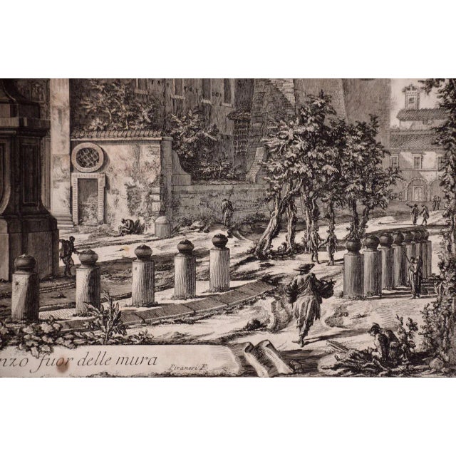 18th Century Basilica of San Lorenzo in Rome: A Framed 18th Century Etching by Piranesi, 1750 For Sale - Image 5 of 7