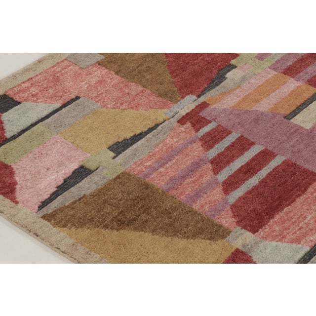 Late 20th Century Contemporary Scandinavian Style Geometric Wool Rug, by Rug & Kilim, India For Sale - Image 5 of 10