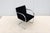 Bauhaus Ludwig Mies Van Der Rohe Brno Tubular Chair in Navy Blue Velvet Fabric by Gordon For Sale - Image 3 of 14