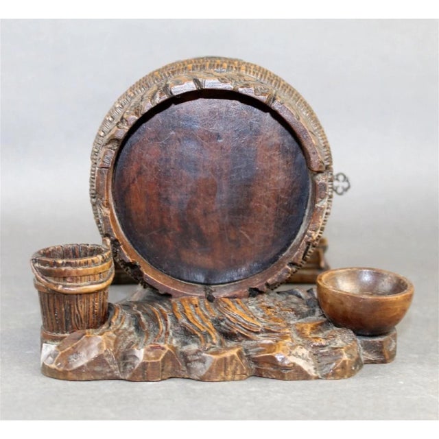 Rustic Antique French Black Forest Log Form Dresser Box For Sale - Image 3 of 8