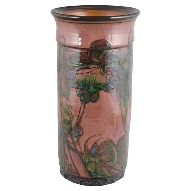 Floor Vase in Stoneware with Stylised Floral Motifs from Kähler, 1930s For Sale - Image 6 of 6