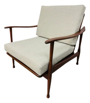 Mid-Century Modern Walnut Lounge Chair