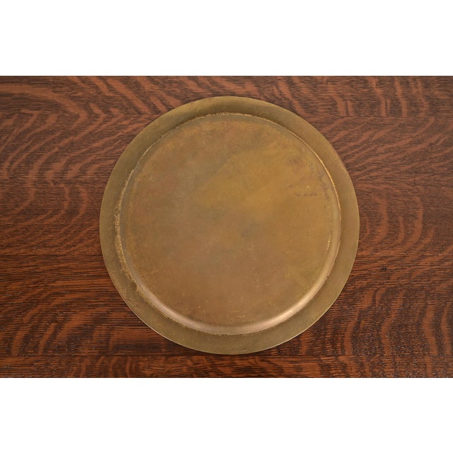 Bronze Tiffany Studios New York Bronze Large Tray With Abalone Inlay For Sale - Image 8 of 10