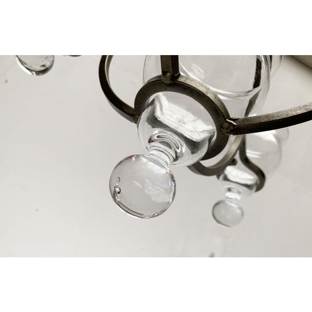 Mid-Century Danish Metal and Glass Candleholder Pendant, 1960s For Sale - Image 17 of 18