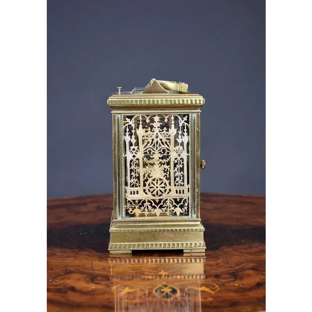 Antique French Grand Sonnerie Carriage Clock from Hunt & Roskell, 1890 For Sale - Image 12 of 13