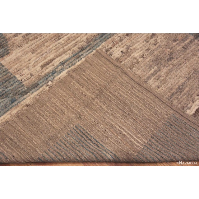 Large Earthy Tones Chic Modern Central Asian Rug For Sale In New York - Image 6 of 6