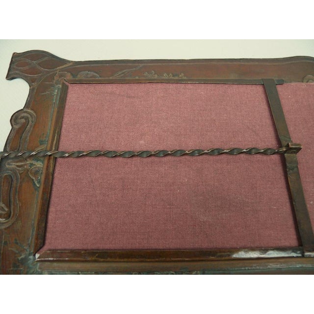 German Art Nouveau Picture Frame in Patinated Copper, 1890s For Sale - Image 12 of 16