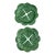 Vintage Bordallo Pinheiro Green & White Cabbage Leaf Dessert Plates, Set of 2 For Sale