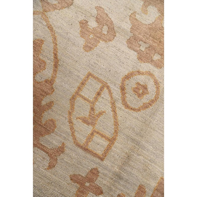 Textile 10x14 Fine Hand-Knotted Afghan Oushak Style Area Rug For Sale - Image 7 of 8