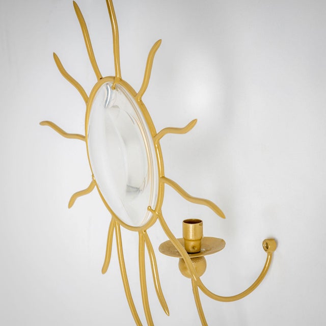 Pair of André Dubreuil (*1951) ‘Soleil’ Wall Appliqués, France, Designed in 1987 For Sale In New York - Image 6 of 12