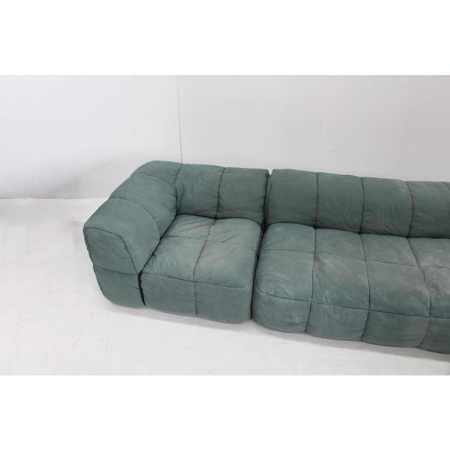 Teal Vintage Modular Strips Sofa by Cini Boeri for Arflex, 1970s, Set of 5 For Sale - Image 8 of 12