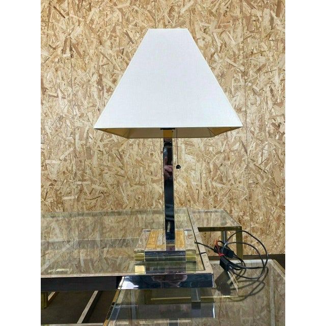 Mid-Century Modern Brass & Chrome Table Lamp, Set of 2 For Sale - Image 3 of 13