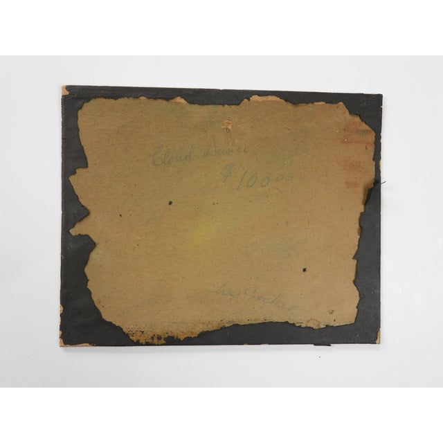 Early 20th Century Early 20th Century Farm Landscape Study Pastel Painting For Sale - Image 5 of 5