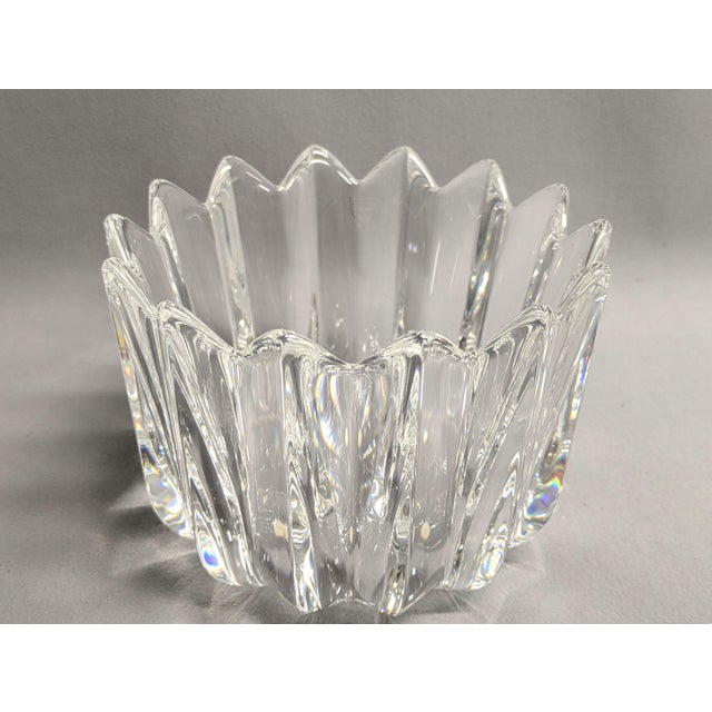 Contemporary Large Orrefors Crystal Fleur Bowl For Sale - Image 3 of 12