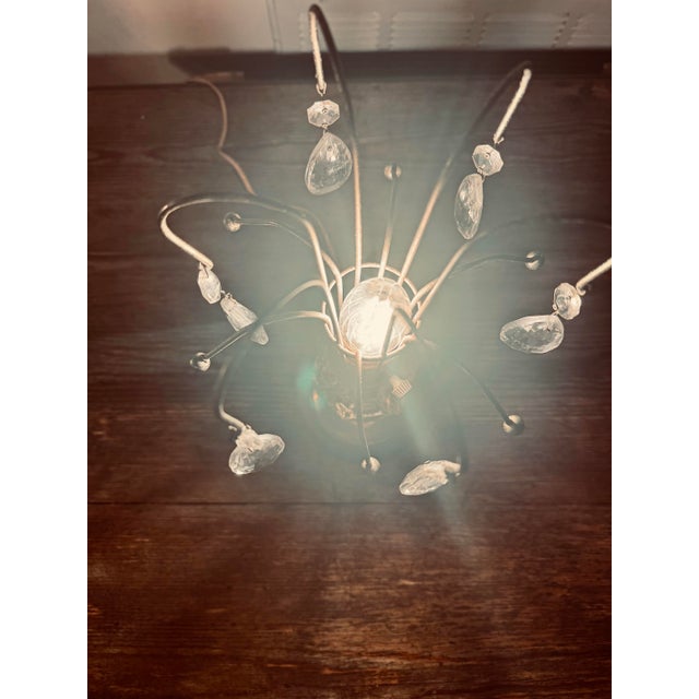 Hollywood Regency Vintage Hollywood Regency “Crystal” Waterfall Table Lamps – Pair For Sale - Image 3 of 9