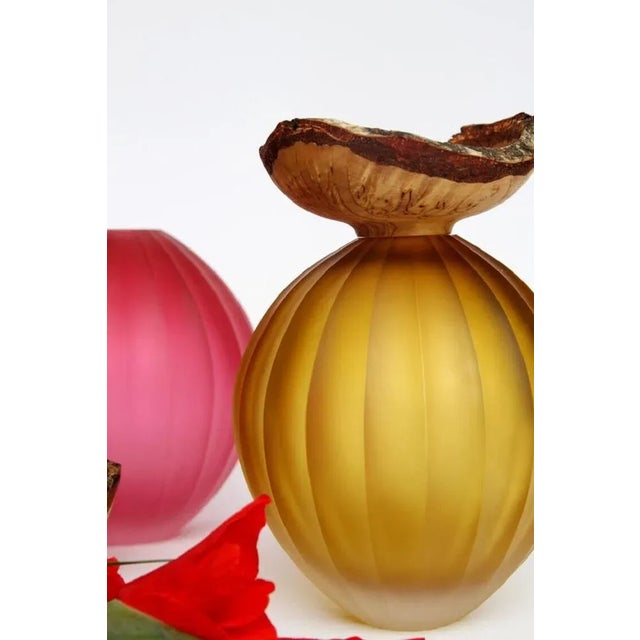 Gold Amber Poppy Stacking Vessel by Pia Wüstenberg For Sale - Image 8 of 12